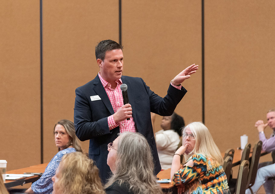 MTAS Municipal Courts Legal Consultant John Eskew instructing the municipal court clerks and recorders at a recent Municipal Court Clerks Conference.